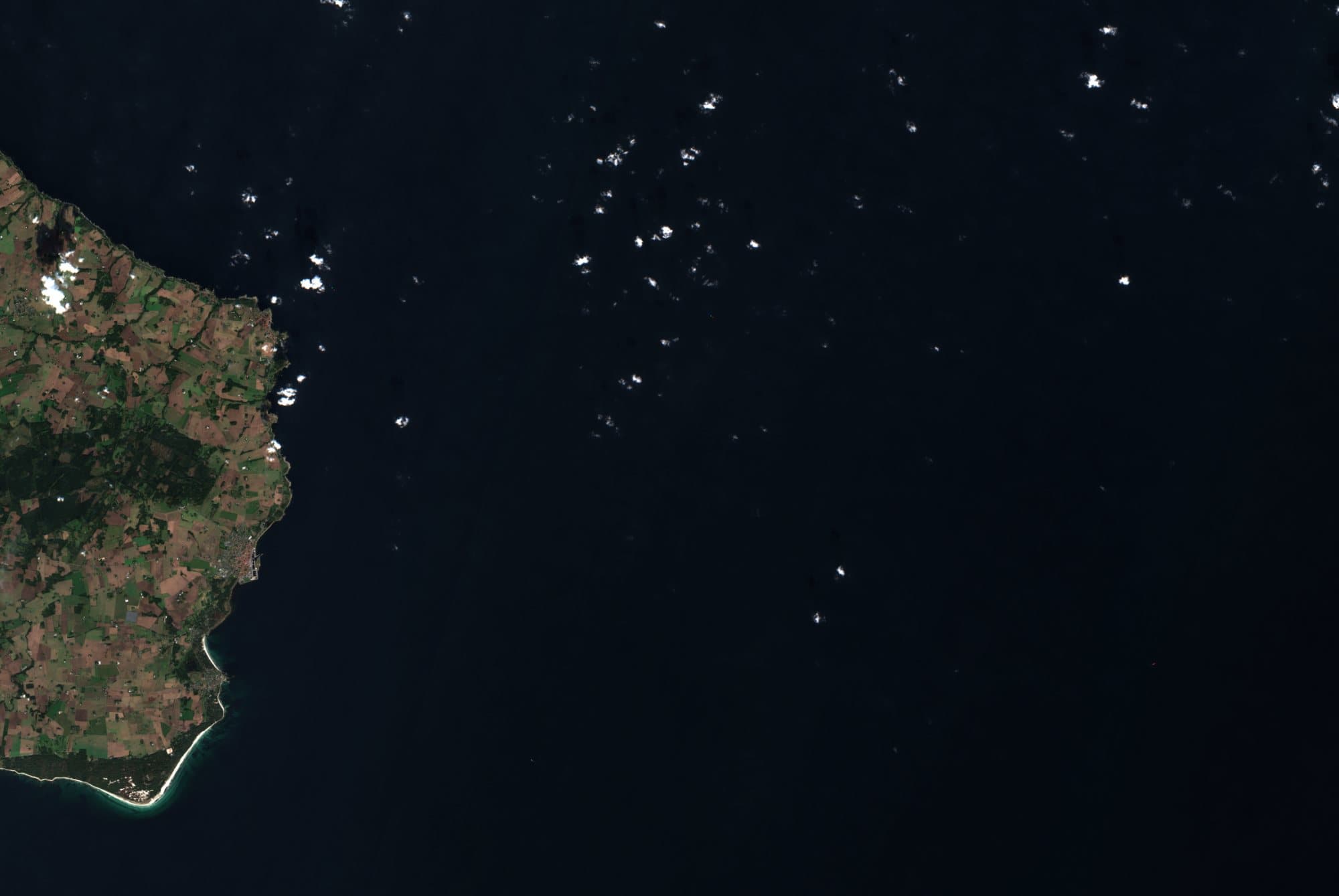 Copernicus Sentinel-2 true-colour scene of a North Sea coastline
