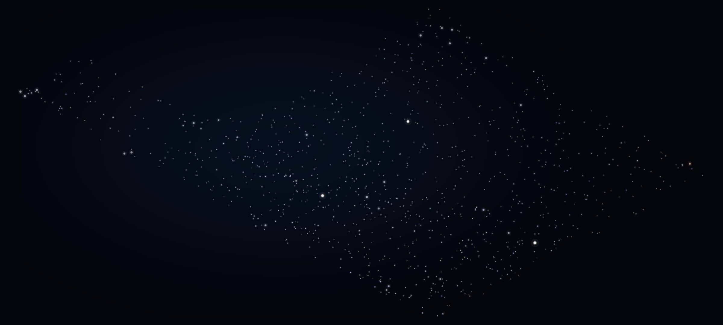 Star field rendered from the Laplace companion-candidate results over Gaia DR3