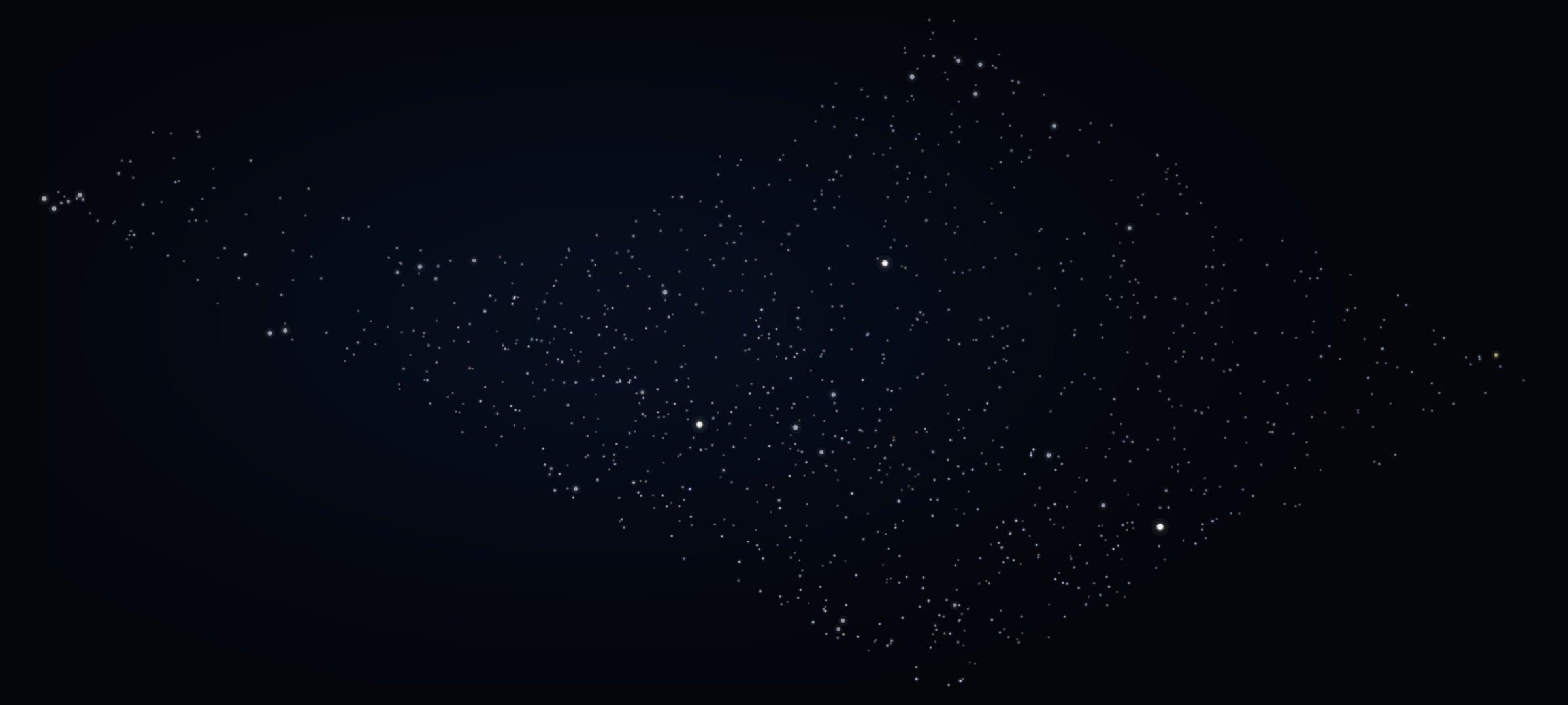 Star field rendered from a Gaia DR3 run